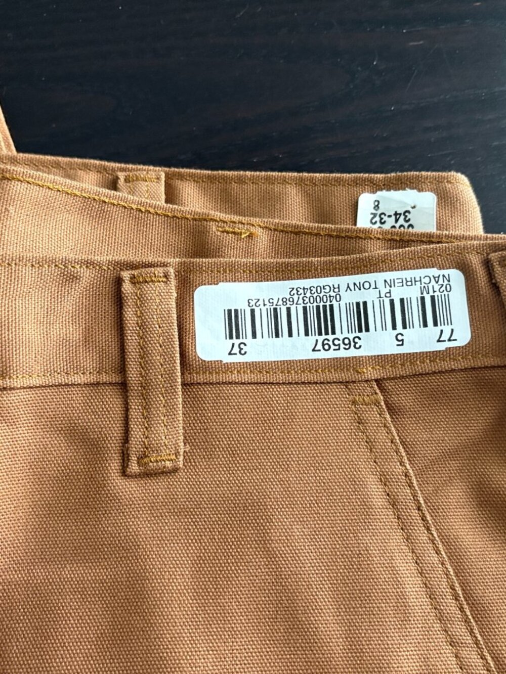 NEW Mens Carhartt 383-51 Dungaree Fit Carpenter Pants 34 X 32 - Picture 3 of 6